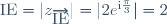 \text{IE} = |z_{\overrightarrow{\text{IE}}}| = |2e^{\text{i}\frac{\pi}{3}}|=2